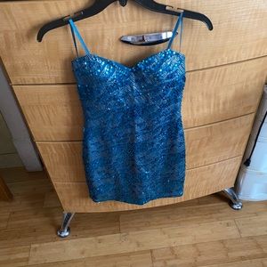 Selling blue sequin mini dress for sale great condition